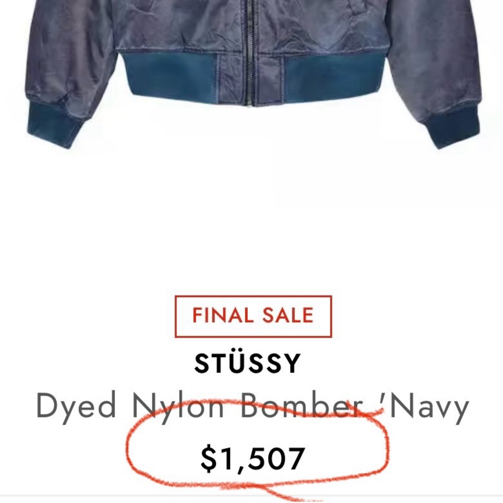 STUSSY Brand NEW Bomber jacket with tags NWT - Picture 2 of 12